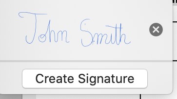 Mac create signature